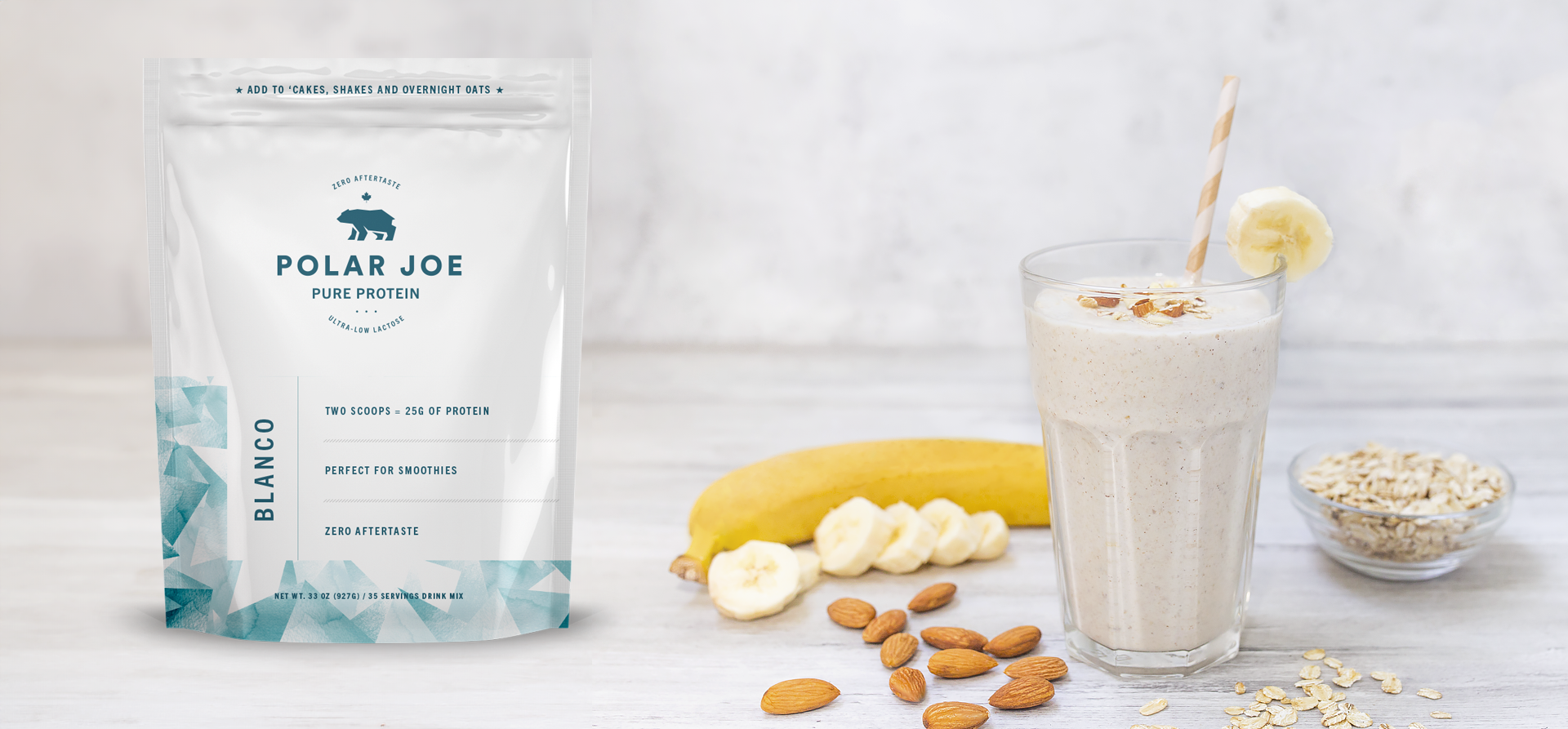 Blanco Protein-Powered Chocolate Peanut Butter Banana Smoothie – Polar Joe Co.